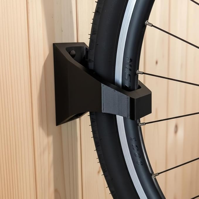 Vertical Wall-Mount Bike Rack – Minimalist Bicycle Holder with Included Mounting Screws