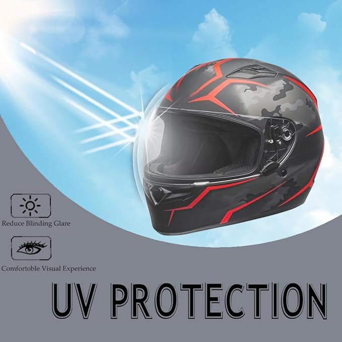 Qualifier DLX Helmet Visor,UV Protection Motorcycle Helmet Face Shield Compatible with Bell Qualifier DLX Mips/Qualifier/Star/Vortex/RS-1/RS-2/Revolver(Light Black)