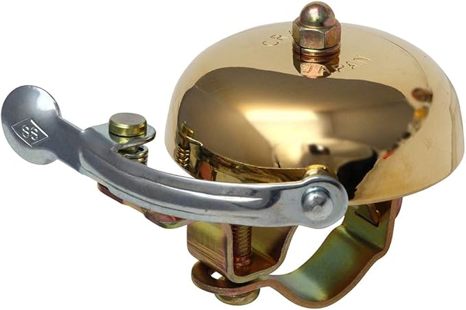 Crane Bike Bell, Suzu Bicycle Bell, Made in Japan for City Bikes, Cruisers, Road Bikes or MTB, Fits Bars diameters 22.2 to 26.0mm