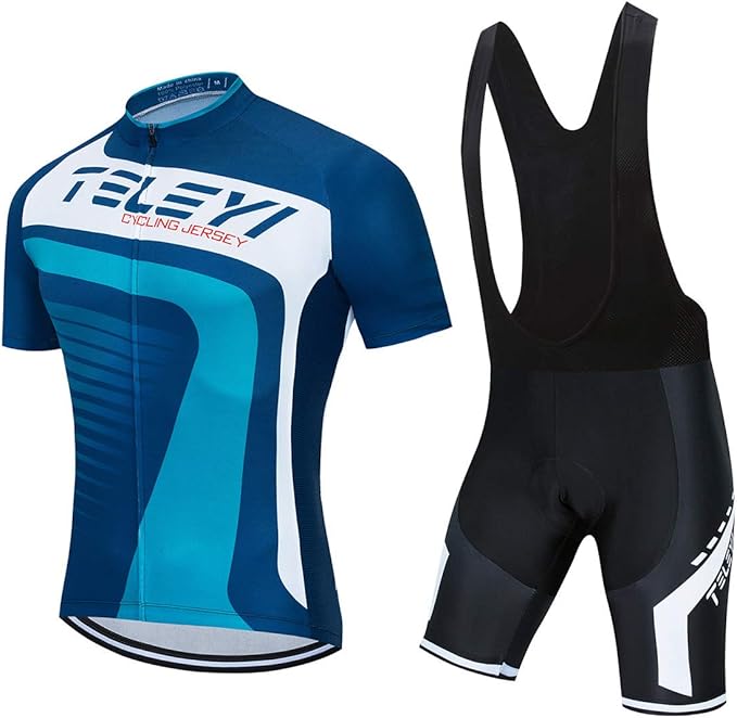 Men's Cycling Jersey Set, Summer Mountain Bike Clothing Short Sleeved Riding Jerseys