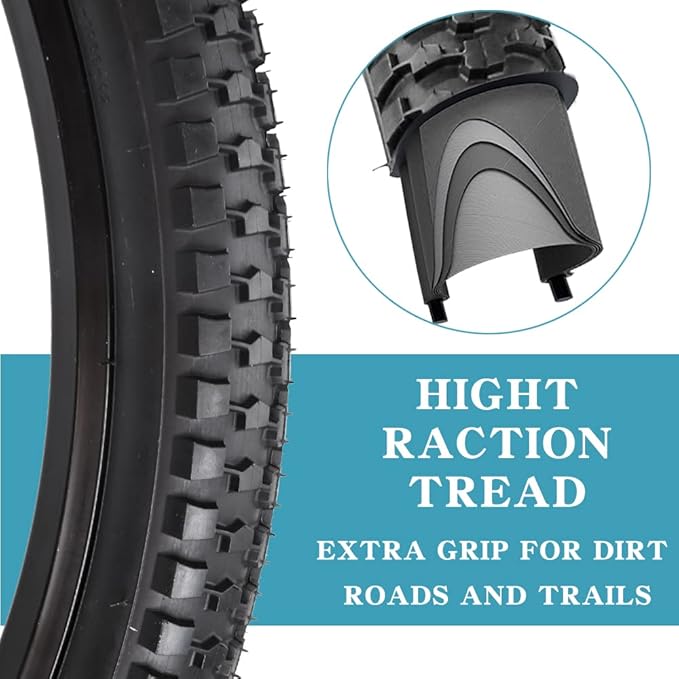 SIMEIQI Bike Tires 26x1.95 Inch Bike Tire for Mountain Foldable Replacement Bicycle Tire