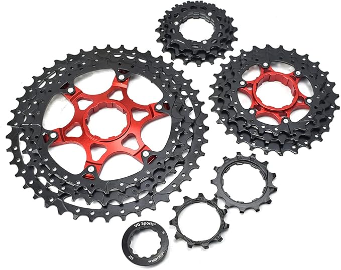 VG SPORTS 8/9/10/11/12 Speed Ultra-Light Bike Cassette for Mountain Bike 11-40T/11-42T/11-46T/11-50T/11-52T MTB Cassette Lightweight Aluminum Bracket Cassette