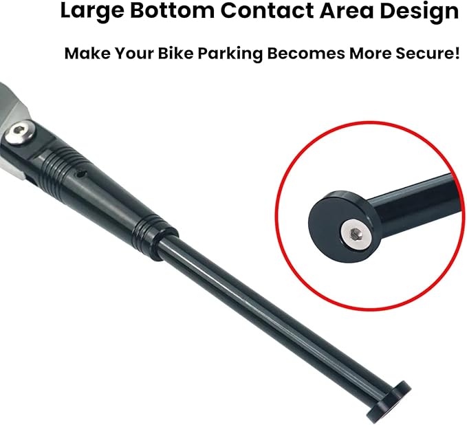 Bicycle Kickstand Aluminum Adjustable Design for 14/16/20 Inch Size Range Bikes Side Mount Universal Bike Stand (14 Inch)