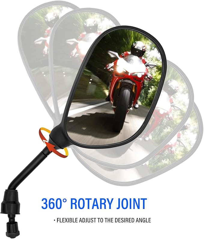 ATV Rear View Mirror, 360 Degrees Ball-Type ATV Side Rearview Mirror with 7/8" Handlebar Mount for Motocycle Scooter Moped Sportsman Dirt Bike Cruiser 4 wheeler mirrors