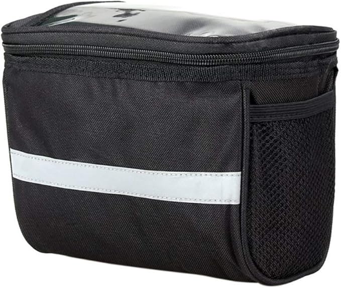 Bike Bags Handlebar Large Capacity Waterproof Bicycle Front Handlebar Storage Bag Cycling Pouch Black