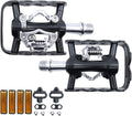 ZERAY Mountain Bike Pedals Sealed Clipless 9/16" Crank Compatible with SPD Cleats (Cleats Included)-Dual Platform Multi-Great for Road,Trekking,Touring,City Bike