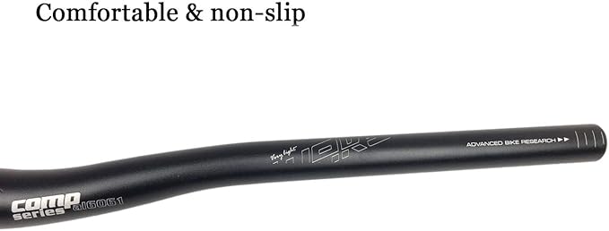 Wake 31.8mm MTB Mountain Bike Handlebar, Aluminum Alloy Mountain Bike Bicycle Riser Handlebar Extra Long 720/780mm with Paint Matte Surface (Black, 780mm)