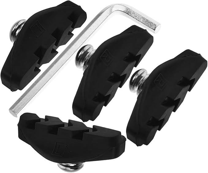 Bike Disc Brake Pads and Road Bike Brake Pads Set with Installation Tool 5pcs Kit Including for Mountain and Road Bicycles Black No Noise No Skid Compatible with Bicycle Wheels