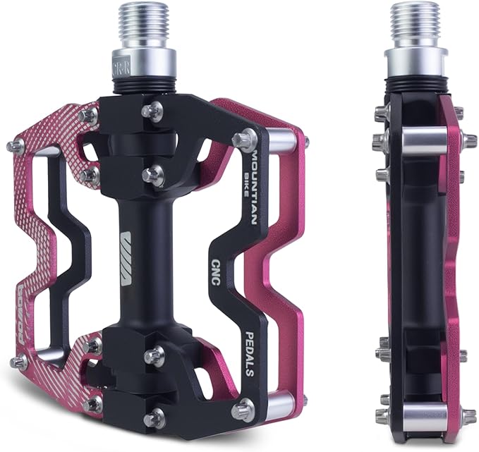 Bike Pedals 9/16" Lightweight Non-Slip Bicycle Platform Pedals - Fits Most Adult Bikes & Mountain Bikes &MTB, Road Bikes and Slip-Resistant Design