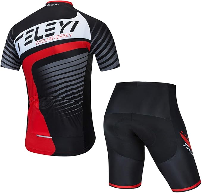 Men's Cycling Jersey Set, Summer Mountain Bike Clothing Short Sleeved Riding Jerseys