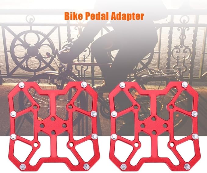 1 Pair Aluminum Alloy Bike Clipless Pedal Adapters to Universal Platform Pedal Converter for Mountain & Road Bikes