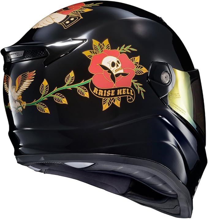 ScorpionEXO Covert FX Full Face Adult Motorcycle Helmet Street Fighter Style - Bluetooth Ready Speaker Pockets DOT ECE The Litas (Gloss Black - X-Small)