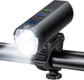 Super Bright LED Bike Light for Night Riding, Aluminum Alloy Bike Headlight USB Rechargeable, 5+5+3 Modes, 5000mAh Type-C Reverse Charging, Waterproof Bicycle Front Lights, 360° Rotatable Bracket