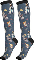 bassyil Compression Socks for Women & Men Circulation 15-20 mmHg Knee High Best Support for Nurses Travel Running Athletic
