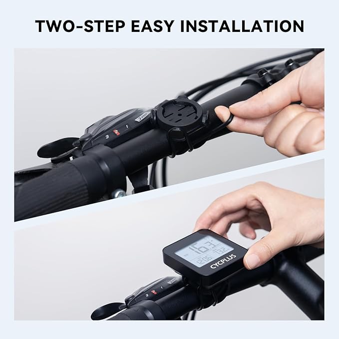 CYCPLUS GPS Bike Computer, Wireless Cycling Computer with Automatic Backlight, Bicycle Speedometer Odometer with Waterproof and Lager Battery, Provide Professional Data Analysis