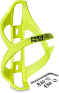 corki Cycles Bike Water Bottle Holder Right Side Load Water Bottle Cage for Road, MTB, Gravel Bicycle Yellow 1-Pack