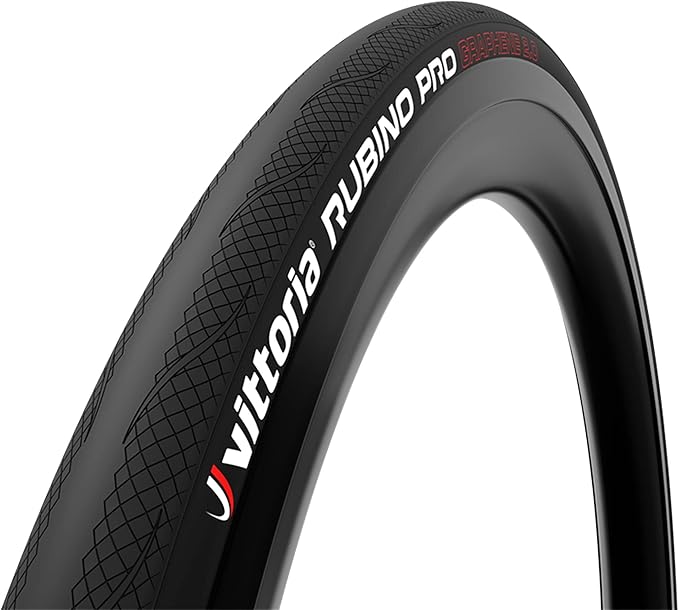Vittoria Rubino Pro Tube-Type Road Bike Tire - 3C Graphene for Minimized Resistance - 150 TPI Nylon Casing for Higher Durability - Designed for Daily Use & Endurance Cycling
