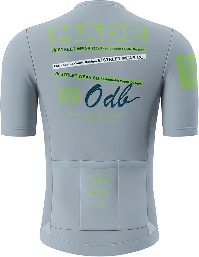 Men's Cycling Jersey Short Sleeve Breathable Quick Dry Bike Shirt Lightweight MTB Road Bicycle Jersey Full Zip 3 Rear Pockets
