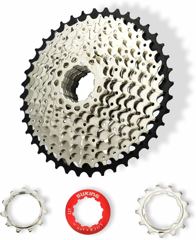 CYSKY 8/9/10/11/12-Speed Cassette 11-25T/28T/32T/34T/36T/40T/42T/46T/50T/52T Bike Sprocket Freewheel Compatible with Shimano, Sram HG Hub, Fit for Mountain Bike, Road Bike, MTB Cassette