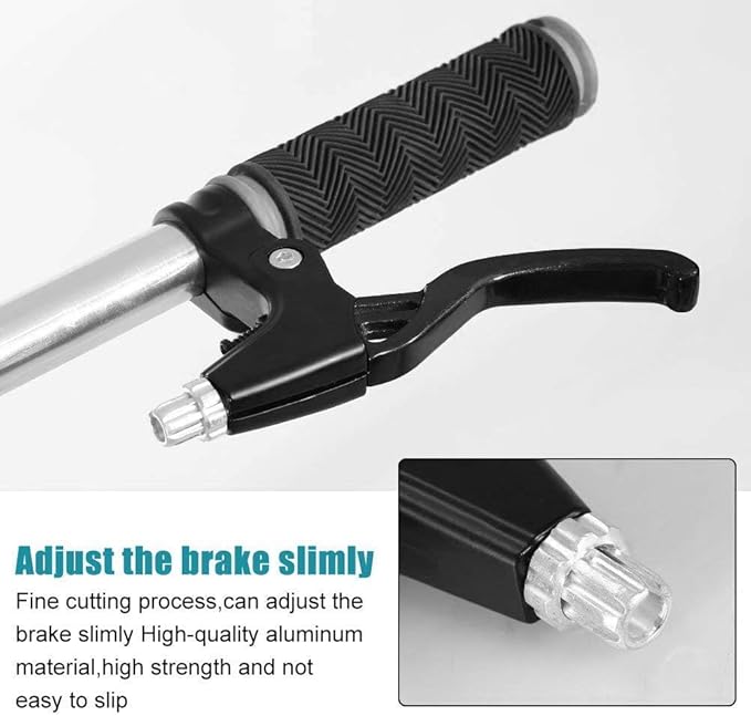 DISIWENE 1 Pair Bicycle Brake Lever, V-Brake Handlebar Aluminium Alloy Bike Brake Handle Universal 2.2cm for Most Bicycle, Road Bike, Mountain Bike (Black)