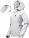 33,000ft Packable Rain Jacket Women Lightweight Waterproof Raincoat with Hood Cycling Bike Jacket Windbreaker