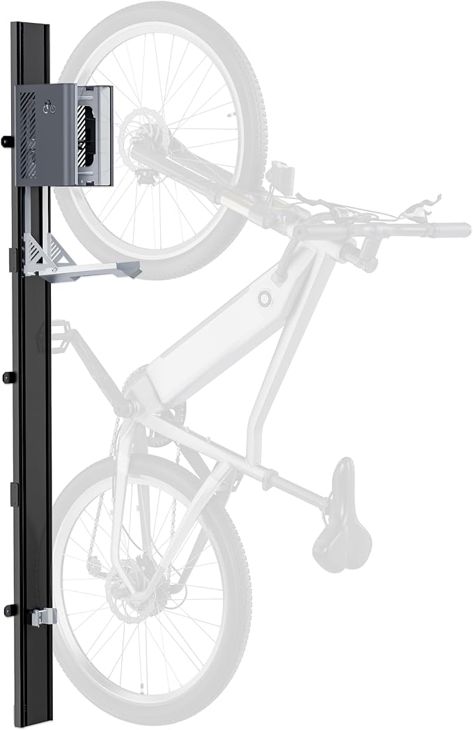 monTEK Automatic Lift Bike Rack – Fits 24-29" Tires, Heavy-Duty Vertical Wall Rack for Bicycles (Up to 71 lbs) - Effortless Lifting, Easy Install - Space-Saving Storage for Garage, Shed, BG