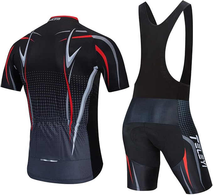 Men's Cycling Jersey Set, Summer Mountain Bike Clothing Short Sleeved Riding Jerseys