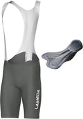 LAMEDA Mens Cycling Bib Shorts,Padded Breathable Bike Shorts Men Lightweight Bicycle Bibs Bike Tight for Road Gravel Biking