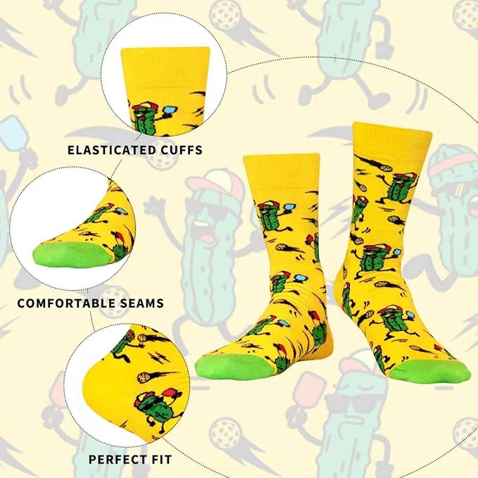 WeciBor Men's Dress Funny Crazy Colorful Novelty Combed Cotton Crew Socks 12 Pack - Size 7-10/10-13/13-15