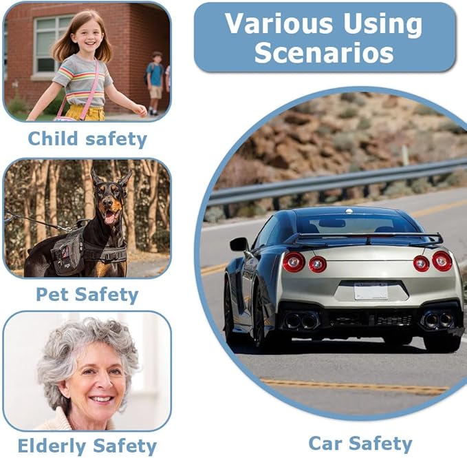 GPS Tracker for Vehicles Work with Built-in APP (Compatible with Android Device),Mini Car Tracker Tag With Magnet Global Coverage,Hidden Car Locator Device, No Monthly Fee or Subscription, No SIM Card