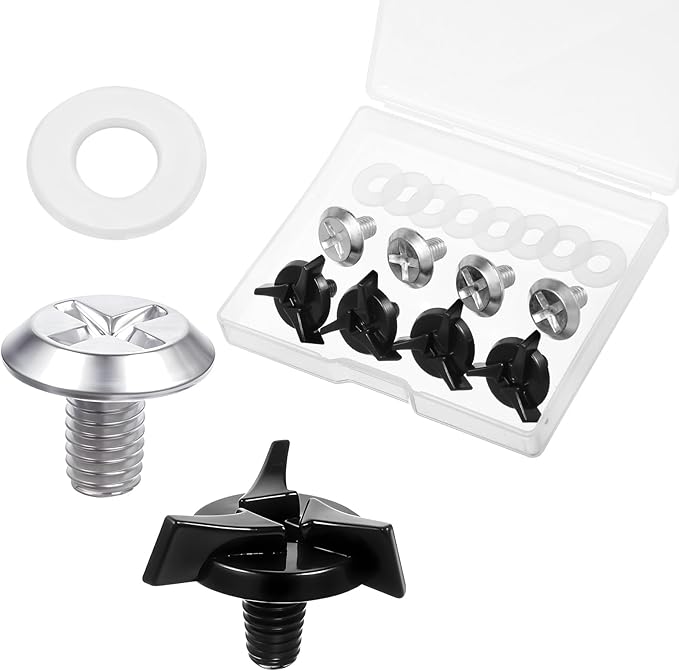 8 PCS Motorcycle Helmet Visor Screws, Helmet Visor Screws with 8PCS Rubber Washers Helmet Visor Replacement Set Helmet Fixing Screws Motorcycle Helmet Accessories for Motocross, Black