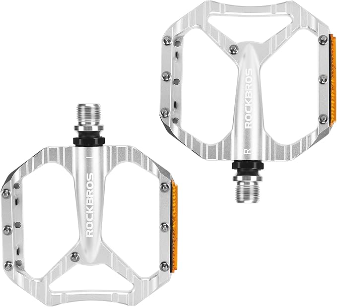 ROCKBROS Mountain Bike Pedals Aluminum 9/16" Sealed Bearing Lightweight Platform for Road Mountain BMX MTB Bike