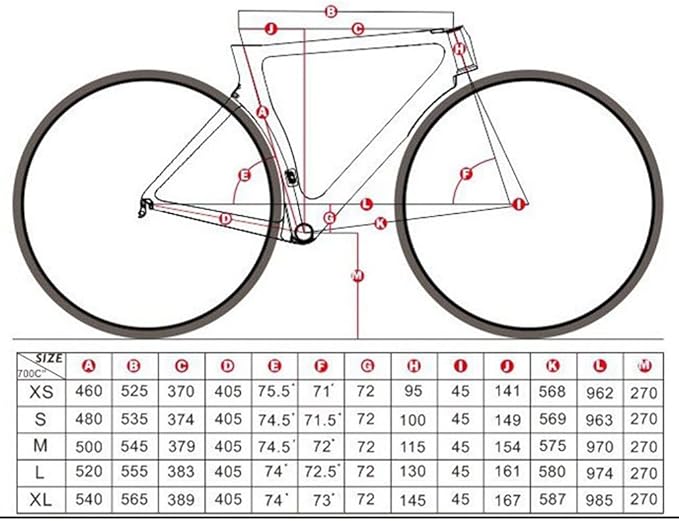 700c Road Bike Frameset Carbon C Brake Racing Frame QR 100/130mm Internal Routing Rame Set 46/48/50/52/54CM (Color : Black, Size : 46cm)