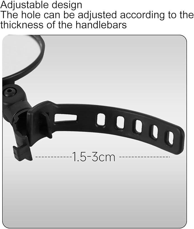 8cm Adjustable Wide Angle Round Scooter Adjustable 360 Degree Rotatable Handlebar Rearview Bicycle Mirrors,Wheelchair Bicycle Scooter Rearview Mirror Universal for Wheelchair Bicycle