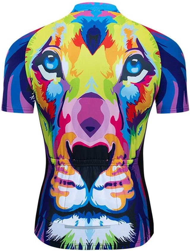 MOXILYN Men's Cycling Jersey Full Zip Riding Clothing Mountain Bike Tops Quick Dry - Bike Shirts
