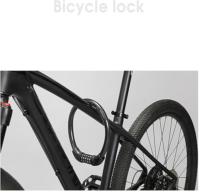 Bike Lock Cable, 4 Digit Security Resettable Combination Lock, Heavy Duty Anti Theft Bicycle Lock Chain, Combo Bike Locks, Portable Code Bicycle Cable Lock for Bike Motorcycle 16 inches 2 Pcs