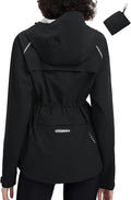 baleaf Women's Rain Jackets Waterproof Windbreaker Packable Lightweight Cycling Running Jacket Hiking Gear Reflective Hooded