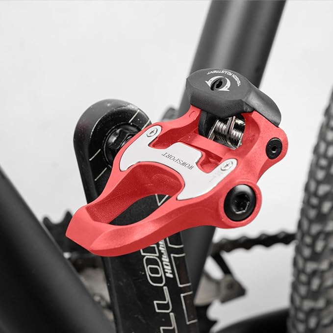 WOWSPORT Look Keo Road Bike Pedals - Lightweight Clipless Pedals with Sealed Bearings & Nylon/Carbon Body | 9/16″ Spindle, Compatible with Look Keo Cleats for Indoor & Road Cycling