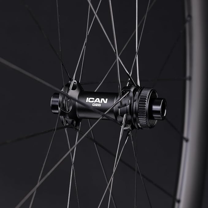 ICAN FL40/50 Max 1347g/1370g/1395g Carbon Disc Road Bike Wheelset 23mm Inner Width 700C 36T Ratchet System Hub