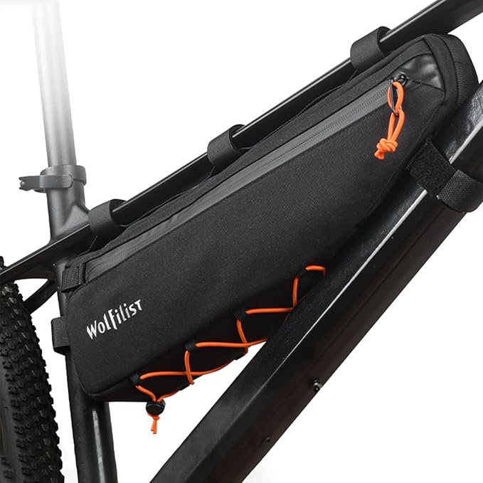 Waterproof Bike Frame Bag - Under Top Tube Triangle Storage Pouch for MTB & Road Bikes - Holds Cycling Tools, Accessories Securely