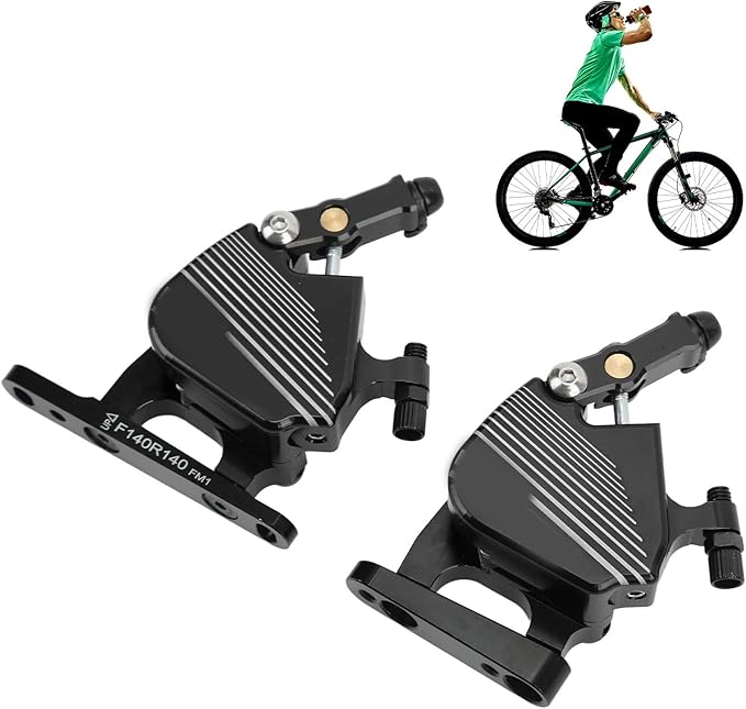 Alomejor Hydraulic Disc Brakes,High-Performance Lightweight Mountain Bike Brakes Aluminum Alloy Caliper for Road Cyclists Mountain Bikers Commuters Trail Riders