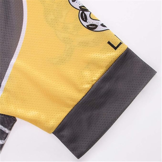 JPOJPO USA Cycling Jersey Men Short Sleeve Bike Shirts Biking Jersey Summer American Bicycle Tops with 3 Pockets Reflective