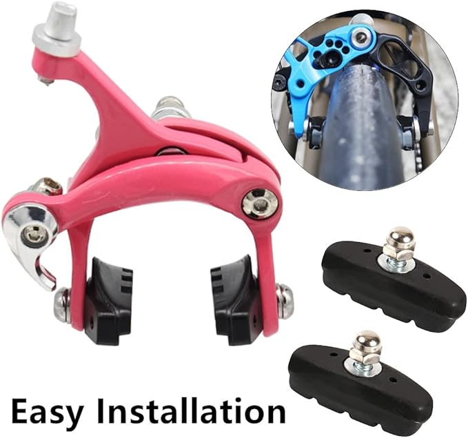 Bike Brake Pads Set, 3 Pairs Road Mountain Bicycle V-Brake Blocks Shoes with Hex Nut and Shims,50mm