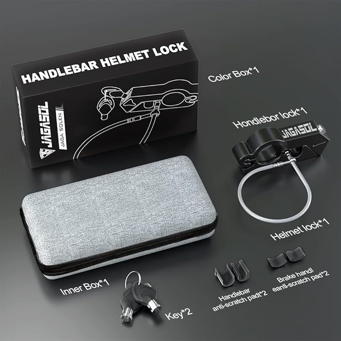 Motorcycle Lock 'Combo Anti Theft Lock' for Motorbike, Scooters, ATV & Dirt Bike