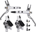 MEROCA IIIPRO E4 Hydraulic Disc Brake Set - 4-Piston MTB Brakes, 641N Braking Force, TUV Certified, Lightweight 475g, for Mountain/E-Bike/Folding Bicycles