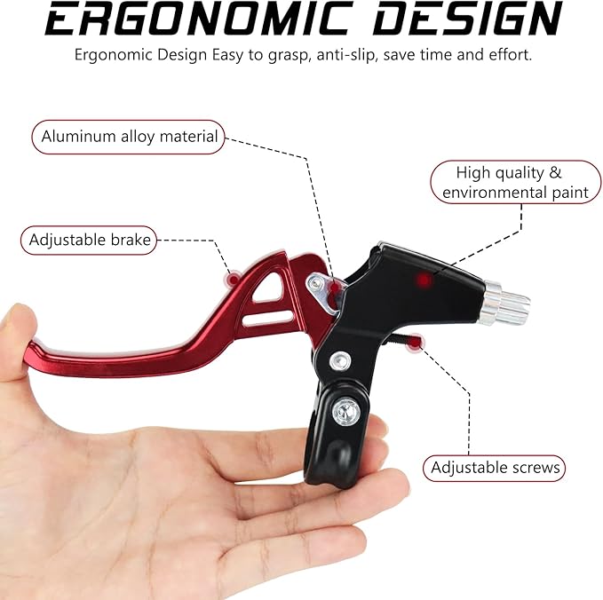 V-Type Bike Brake Set, Complete Universal Bike Front and Rear MTB Brake, Bicycle Brakes, Inner and Outer Cables, Include Brakes Lever Calipers Multi-Tool Wrenches
