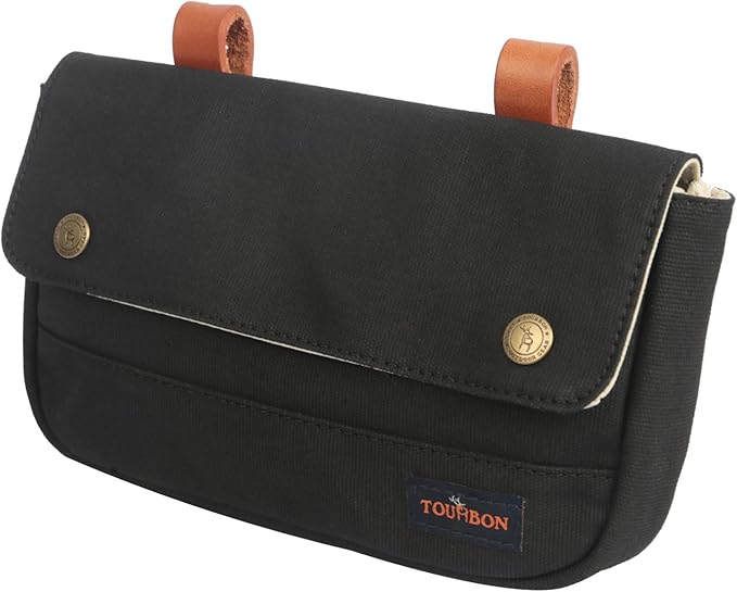 TOURBON Bike Handlebar Bags, Bike Bags, Waterproof Canvas