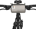 Handlebar Bike Bag – Water-Resistant Hard Shell with Quick-Access Zipper, Side Mesh Pockets, and Spacious Storage – Ideal for Cycling, Commuting, and Adventure Rides (Smoke Gray)