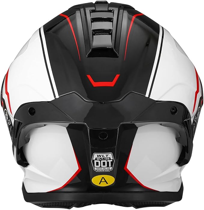 Full-face Helmet Biker Helmet ABS with EPS Cushion Liner Removable Washable 8 Air Vent Free Switch Long and Short Lens Replacement for Adult Unisex