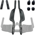 Carbon Bicycle TT Arm Rest Handlebar Aero Bars Extension Triathlon Trial Bike Bar Ends Cycling Bullhorn Handlebar Parts 22.2mm for Road TT Bike,Fixed Gear,Racing bike-Black Matt (With hole)